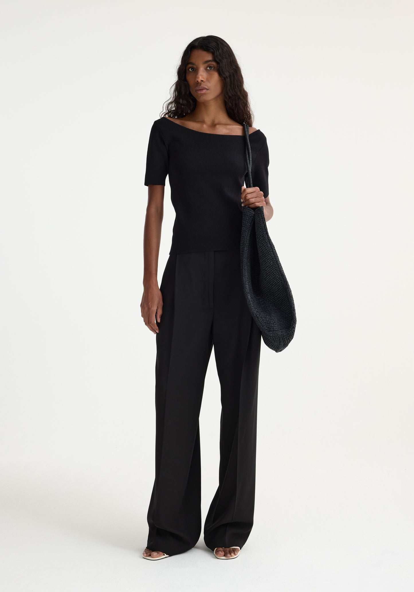 Boat Neck Knitted Top