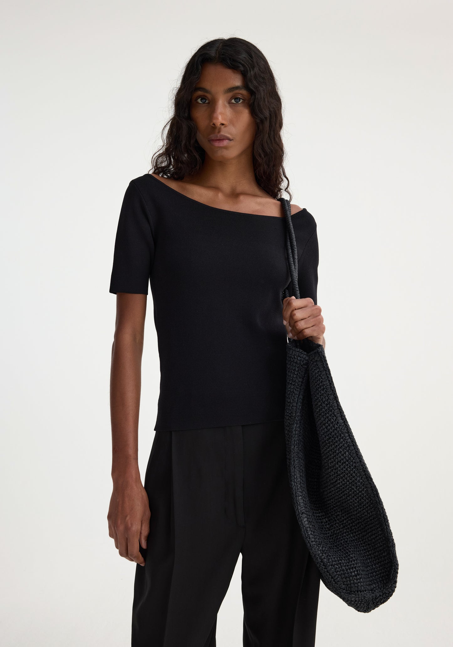 Boat Neck Knitted Top