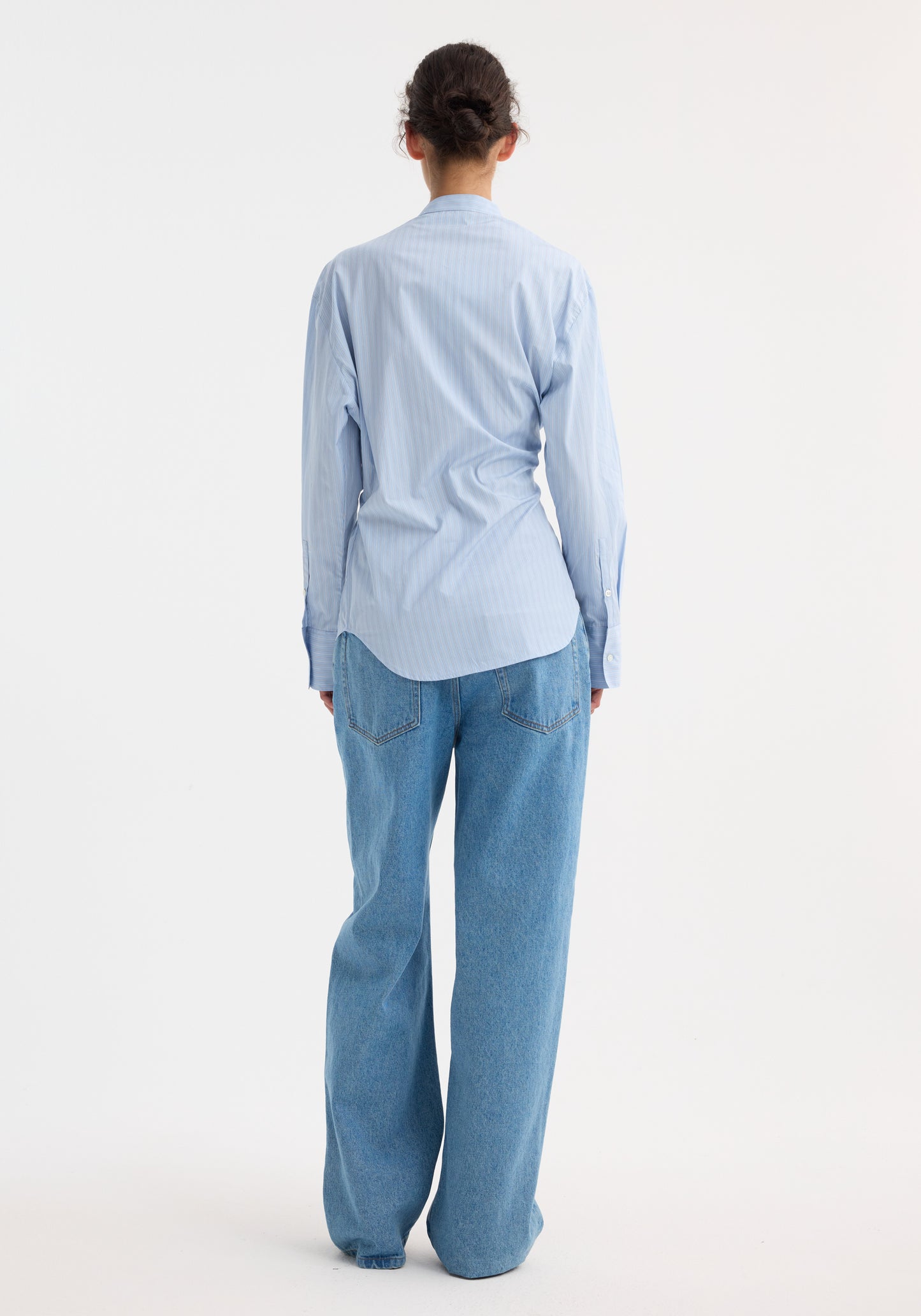 Overlap Striped Shirt
