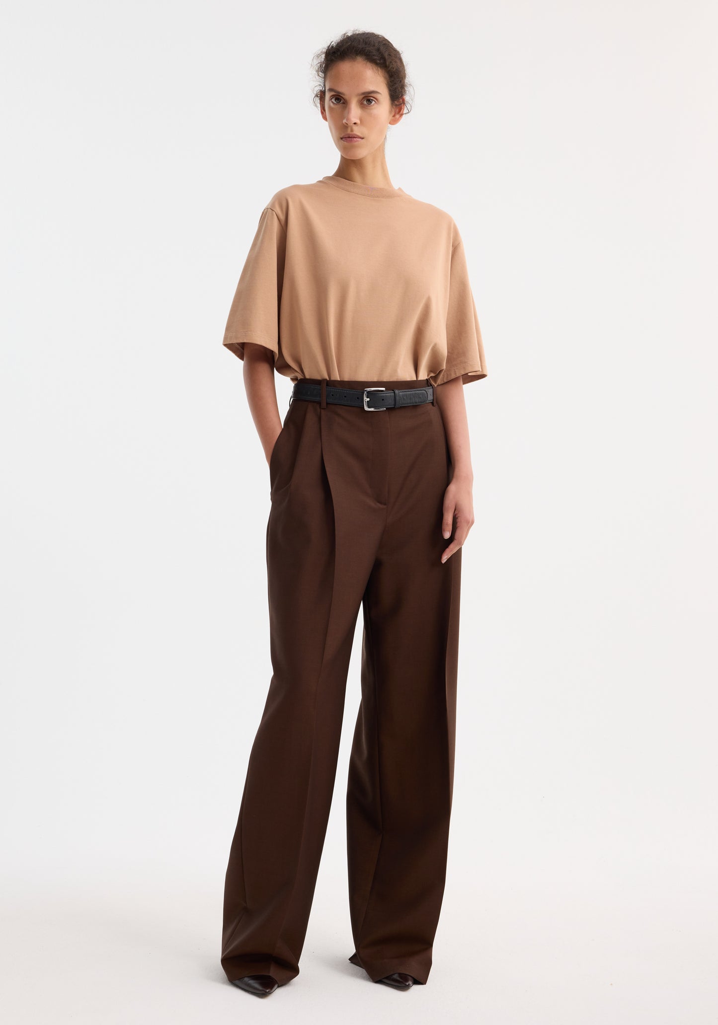 Mid-Waist Tailored Trousers