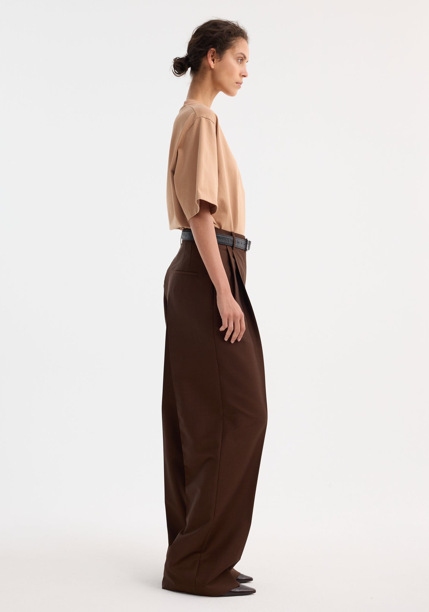 Mid-Waist Tailored Trousers