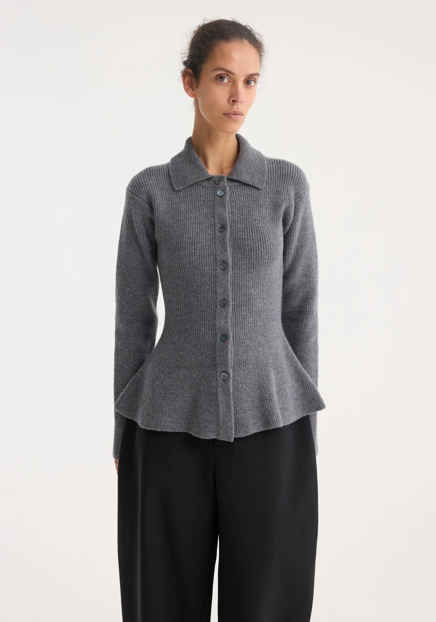 Waisted Rib Cardigan
