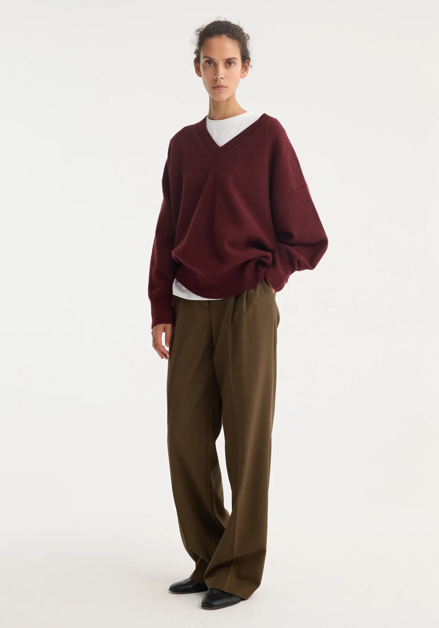V-Neck Knitted Jumper