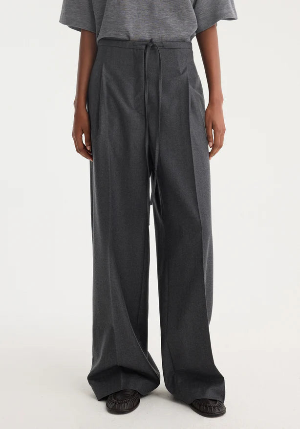 Relaxed soft wool trousers