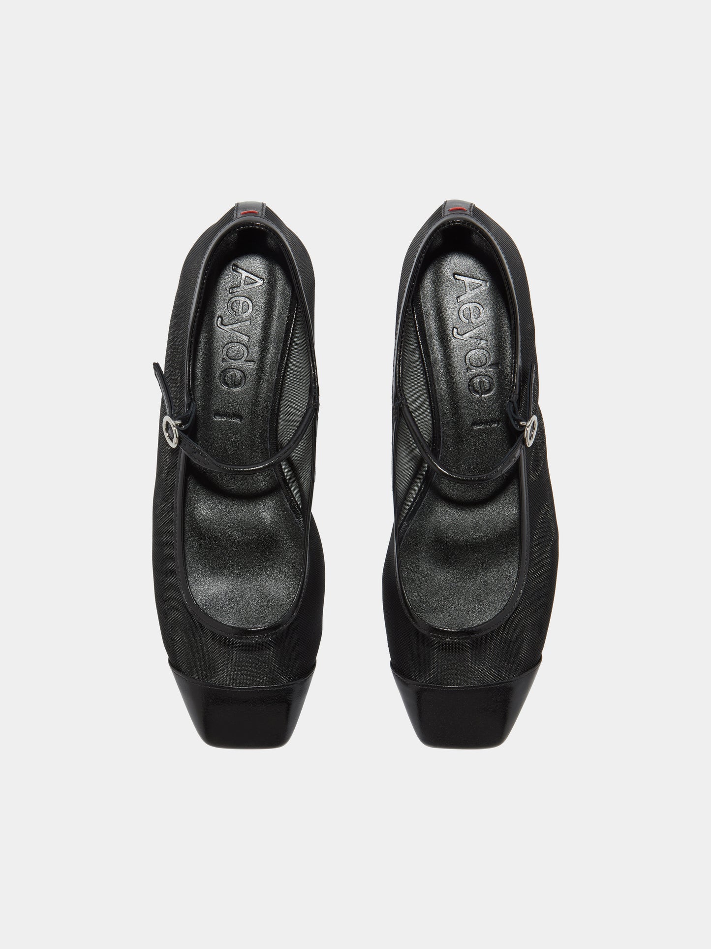 Uma Mesh Toe-Cap Mary-Jane Flats