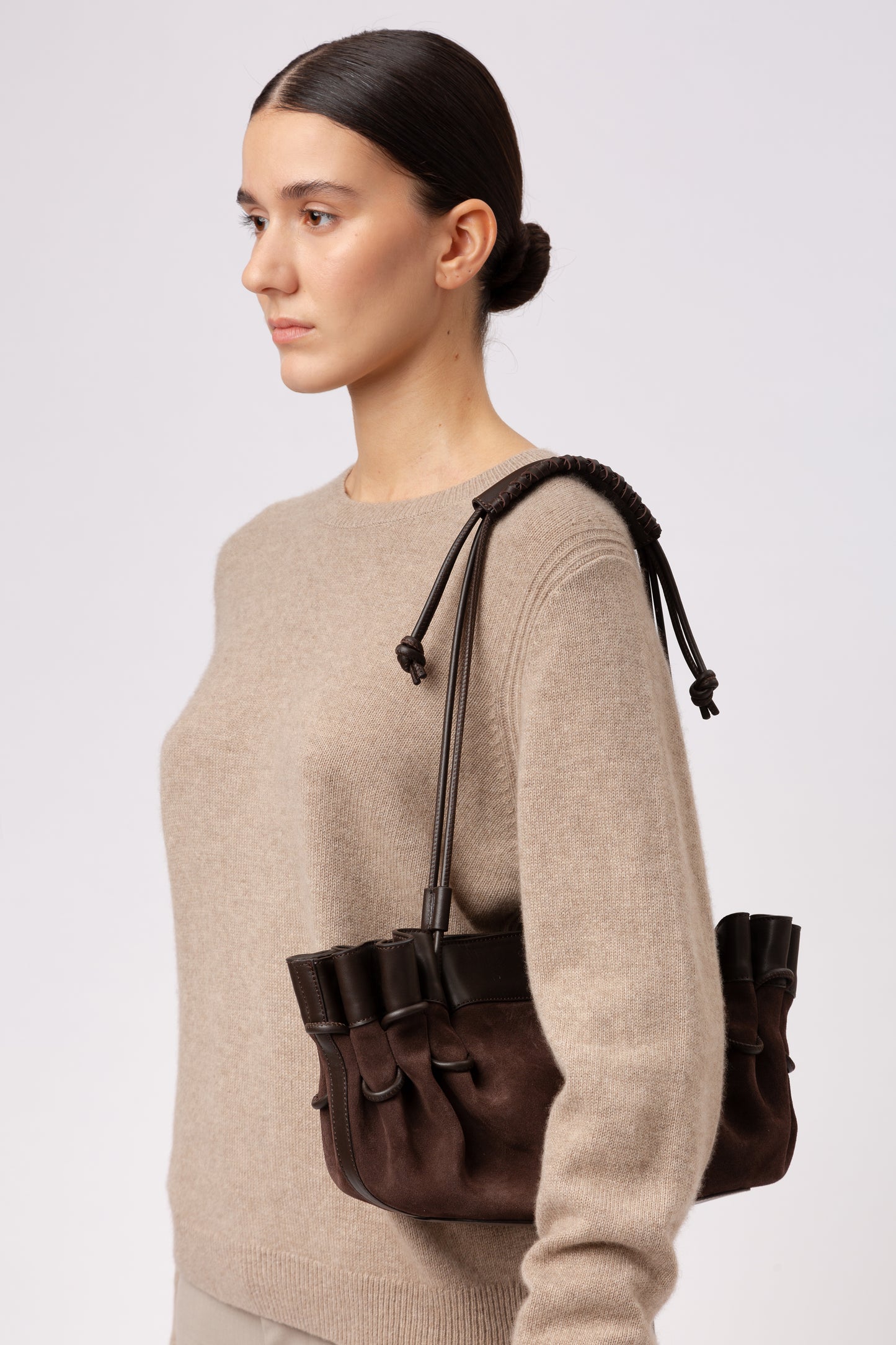 Arta Suede Dark Brown Bag