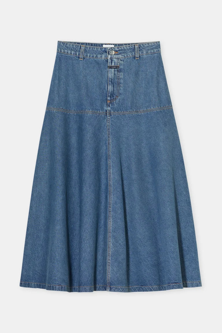 Long Denim Skirt