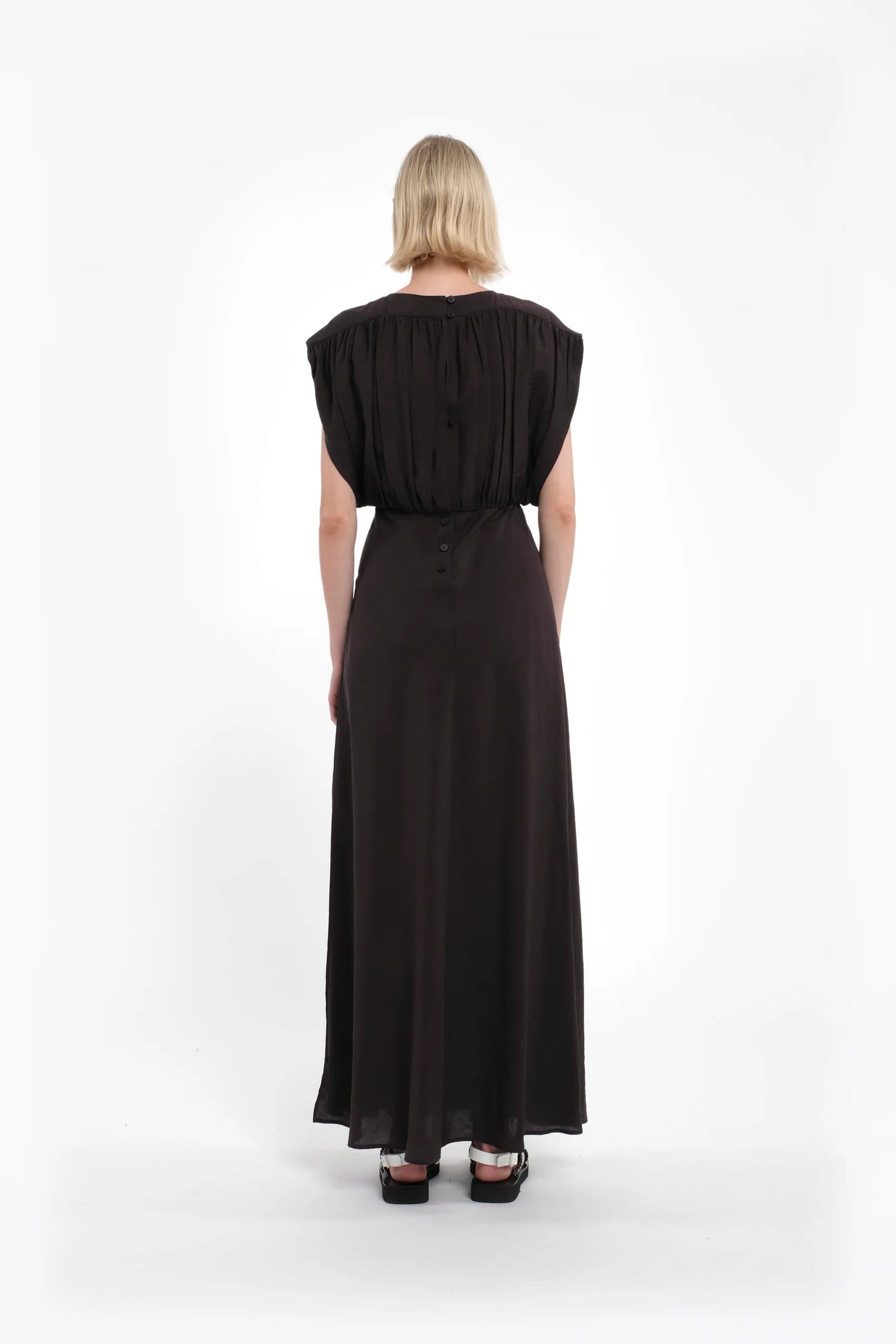 Vega Maxi Dress With Ruched Top
