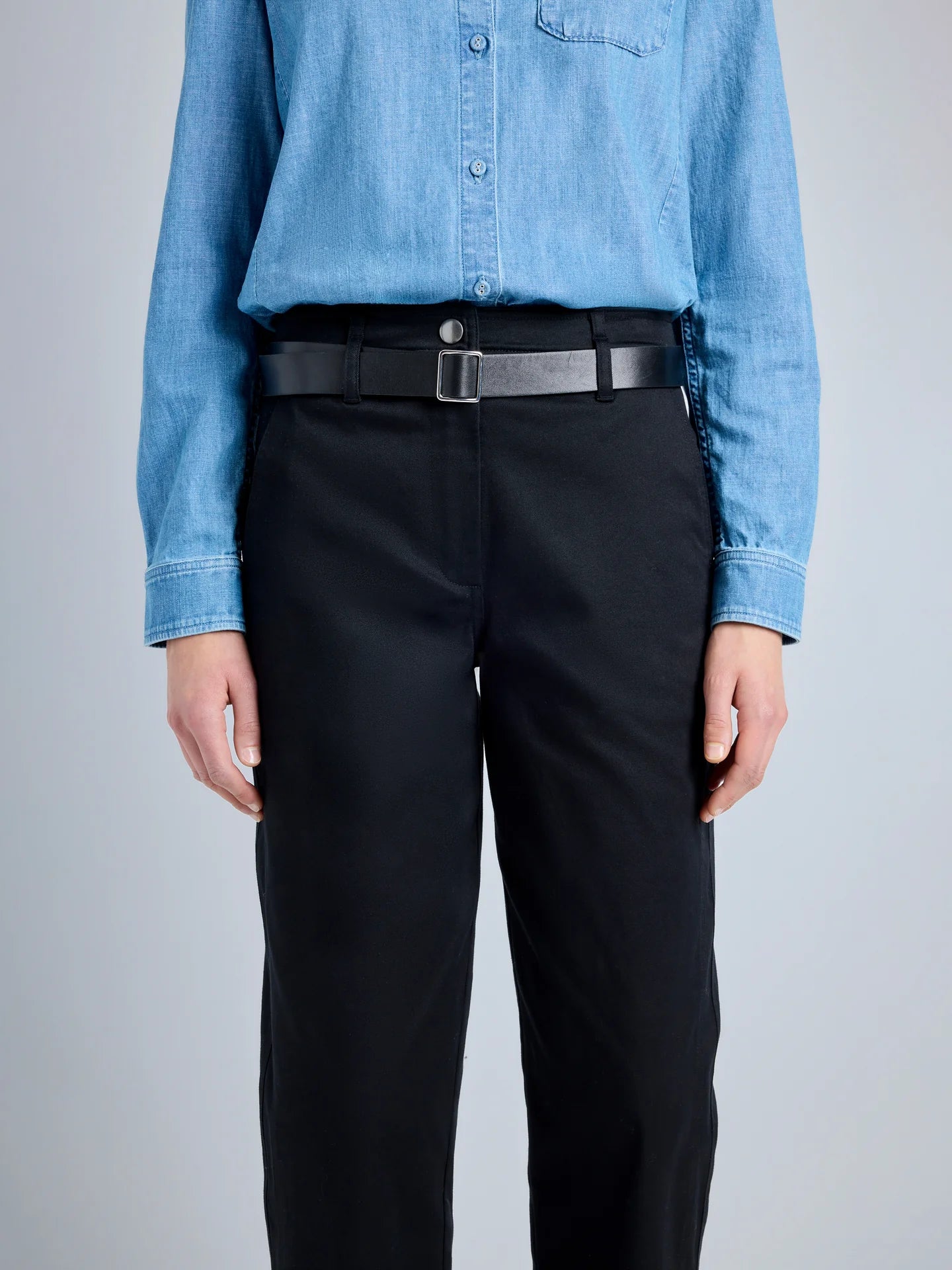 Cait Pant in Cotton Twill- Black