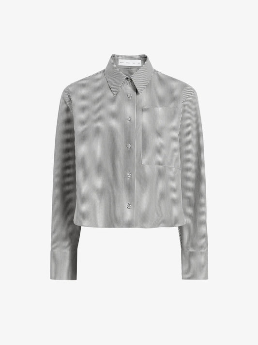 Olive Shirt in Stripe Cotton