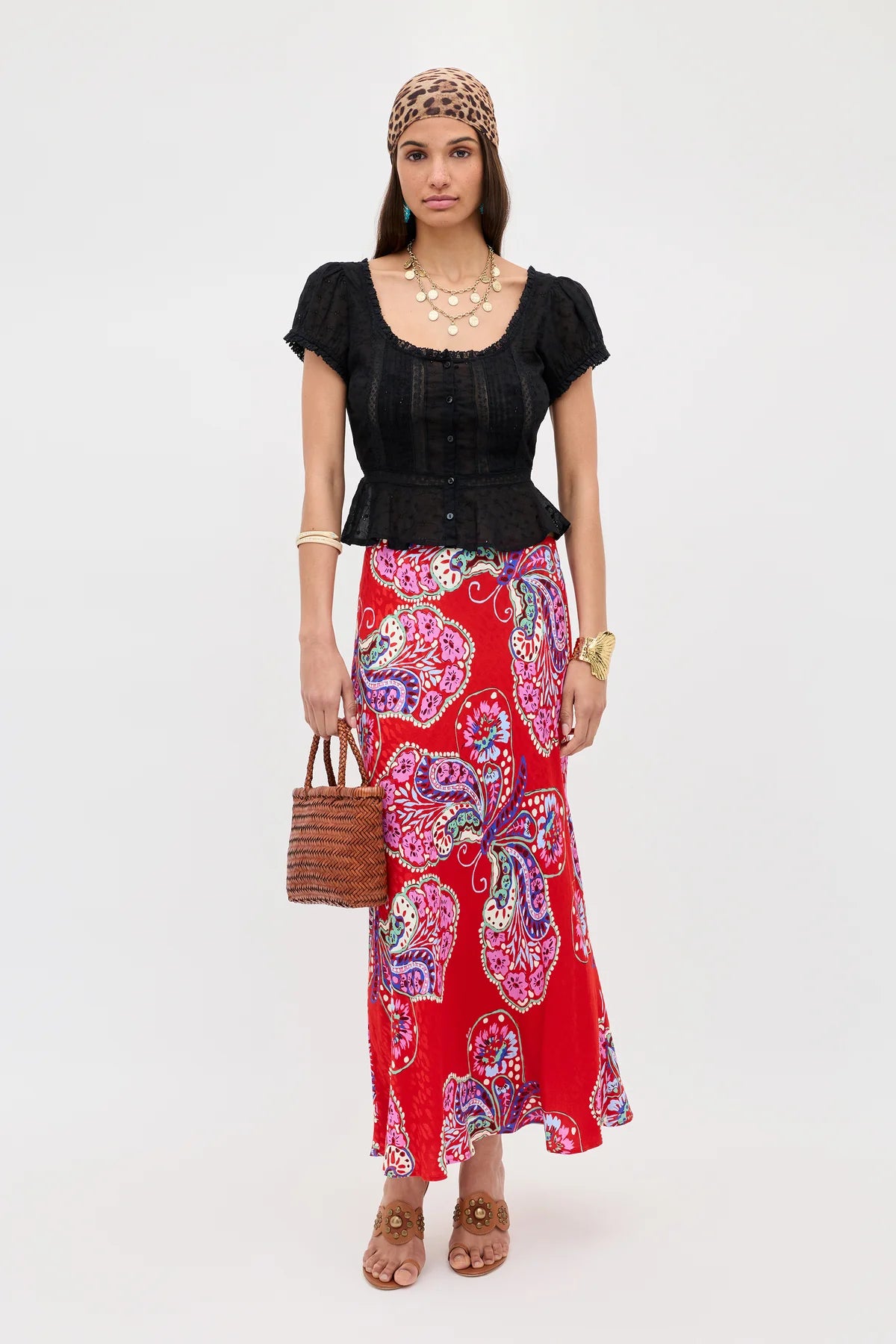 Kelly Jacquard Midi Skirt