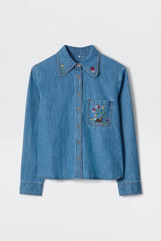 Edaline Cotton Chambray Shirt