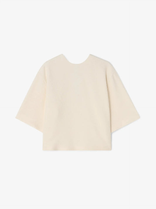Woven bouclé t-shirt
