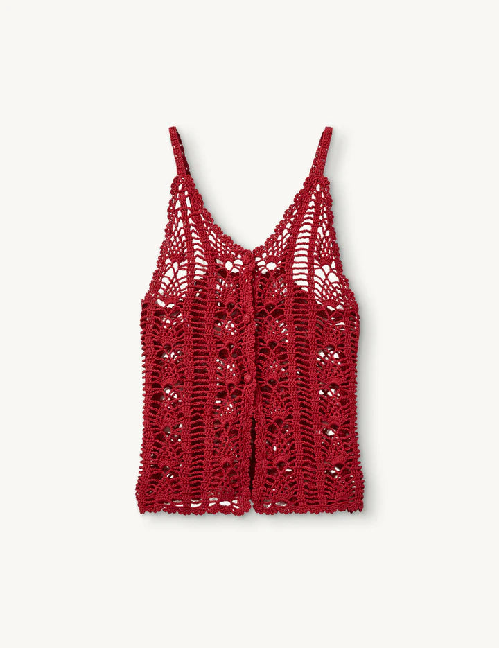 Maldive top in red