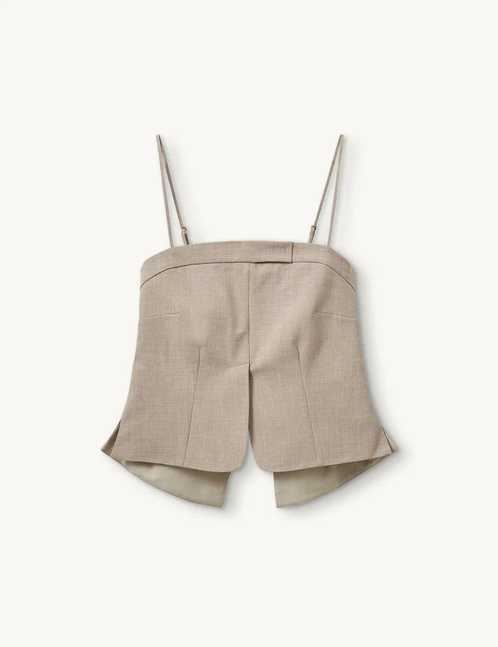 Pisano top in beige melange