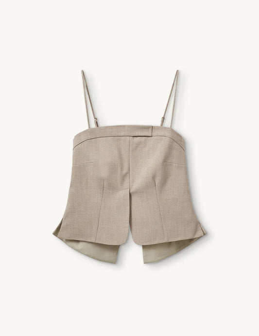 Pisano top in beige melange