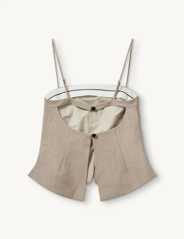 Pisano top in beige melange