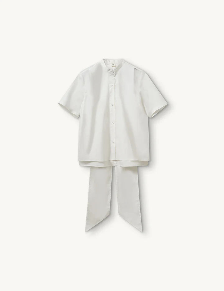 Cyprus scarf shirt in white