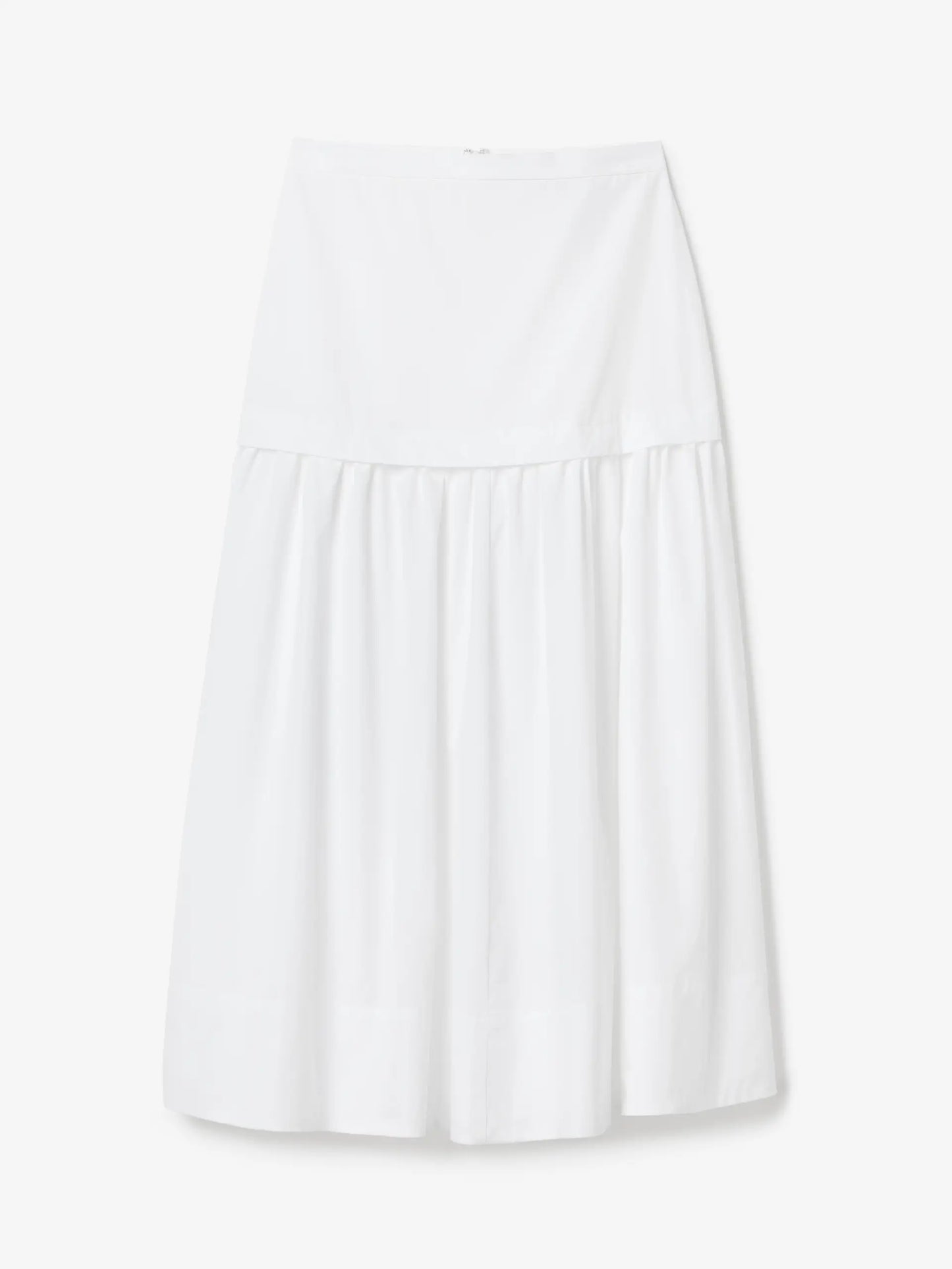 Cotton maxi skirt in white