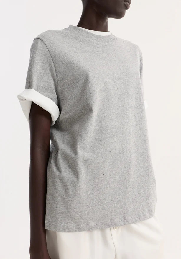 Slub Melange Cotton T-shirt