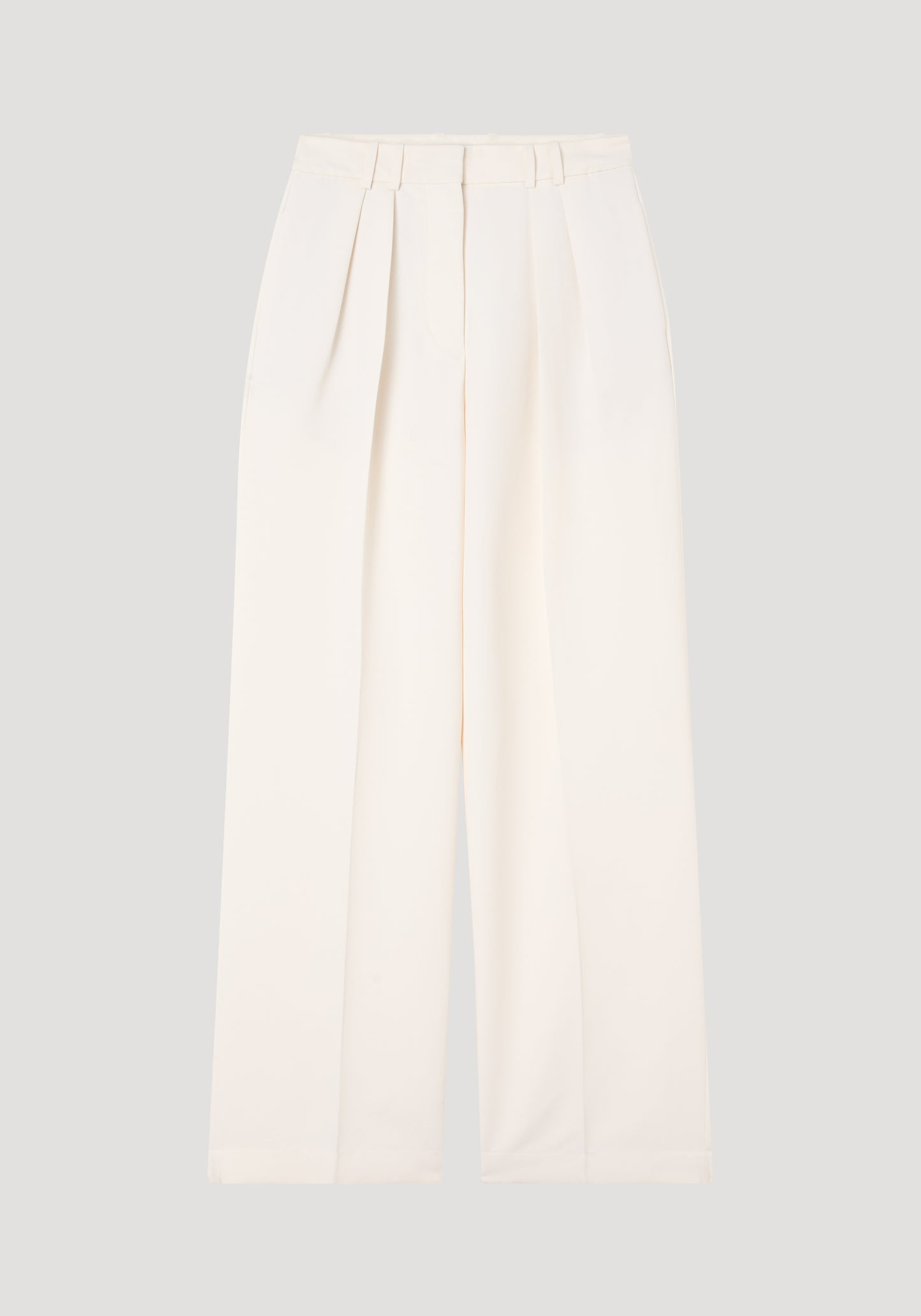 Wide Leg Double Pleated Trousers