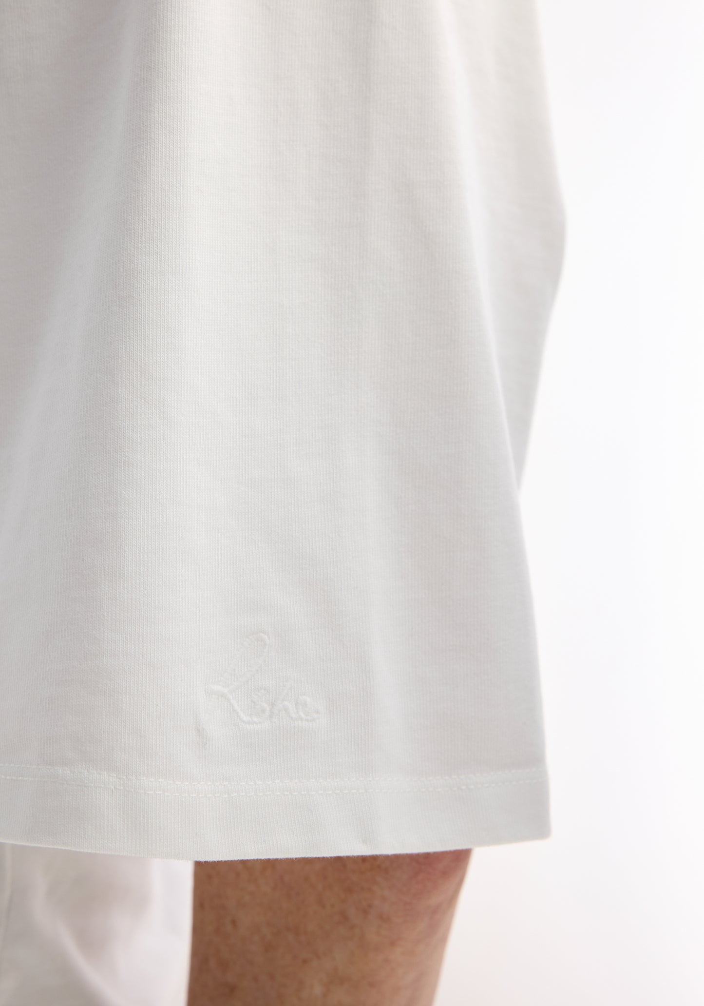 White Fitted Logo T-shirt