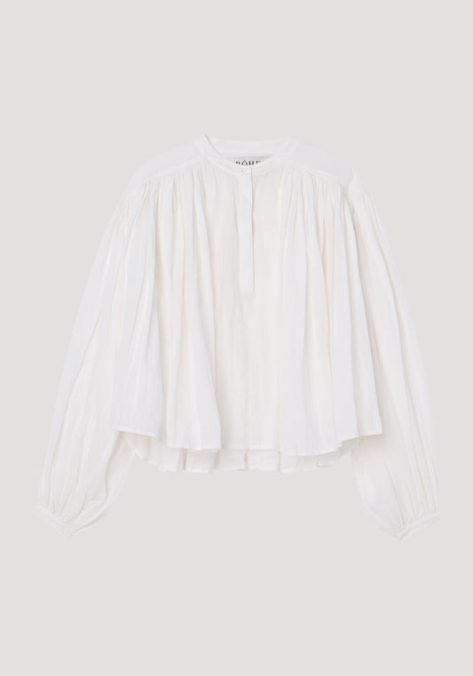 Pleated Ramie Top