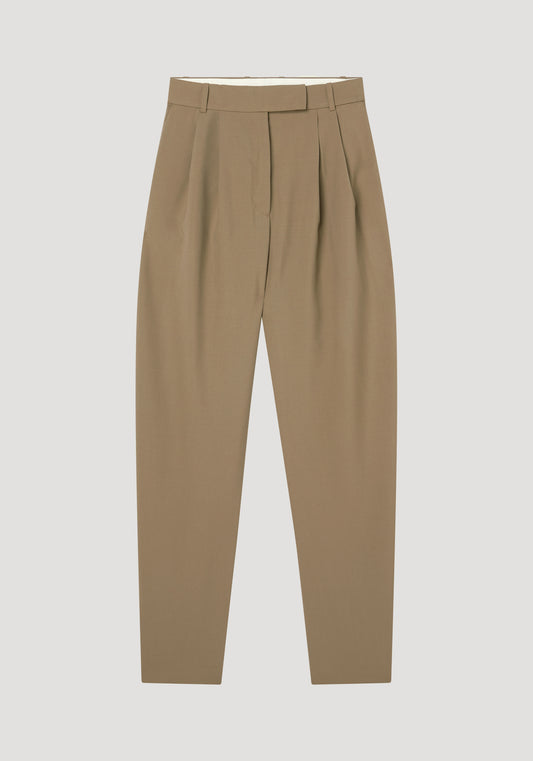 Round Leg Shaped Tailored Trousers