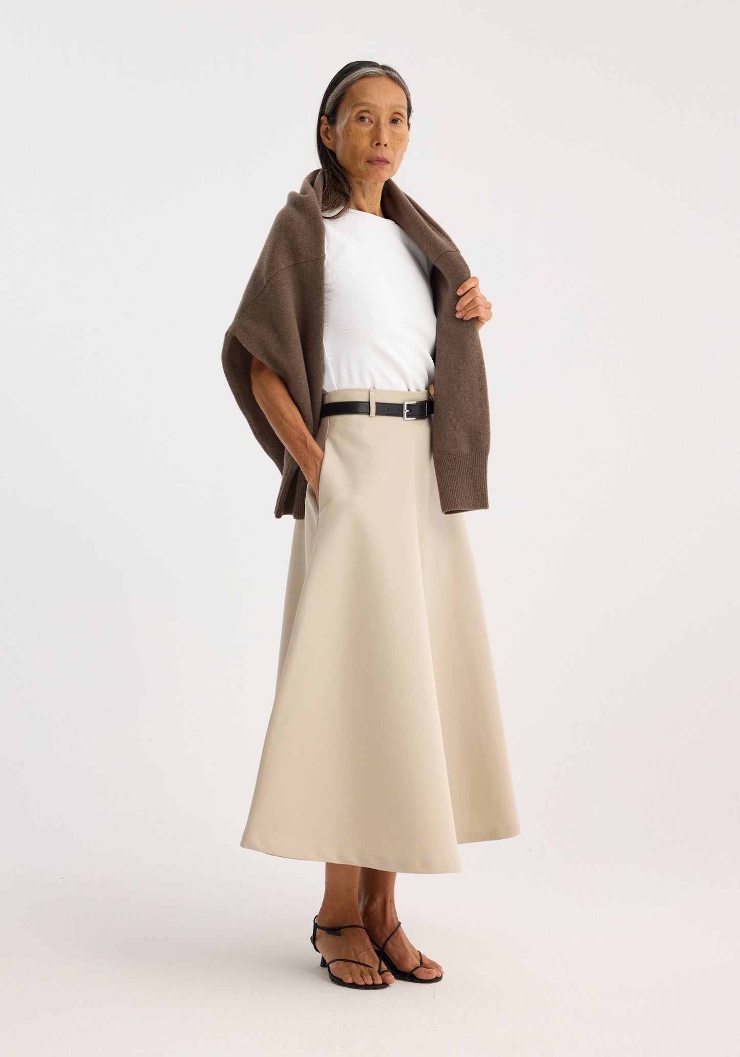 Voluminous A-line Cotton Skirt