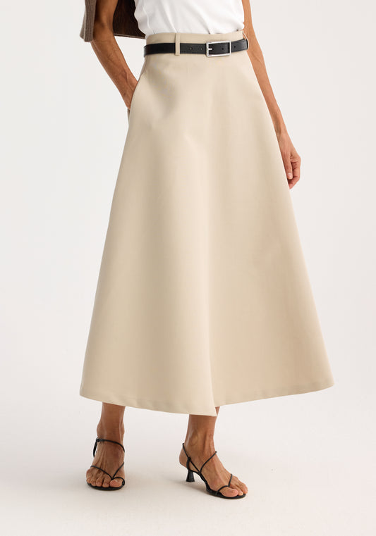 Voluminous A-line Cotton Skirt