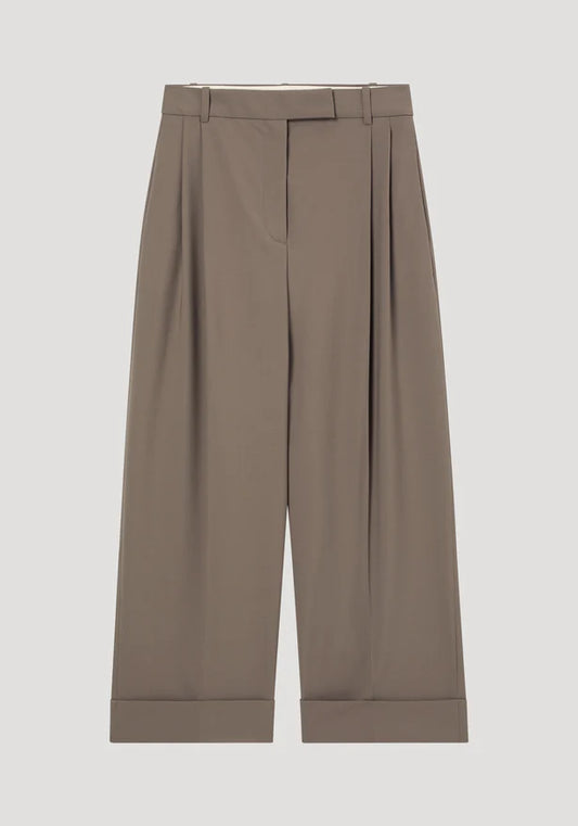 High-waist tailored trousers