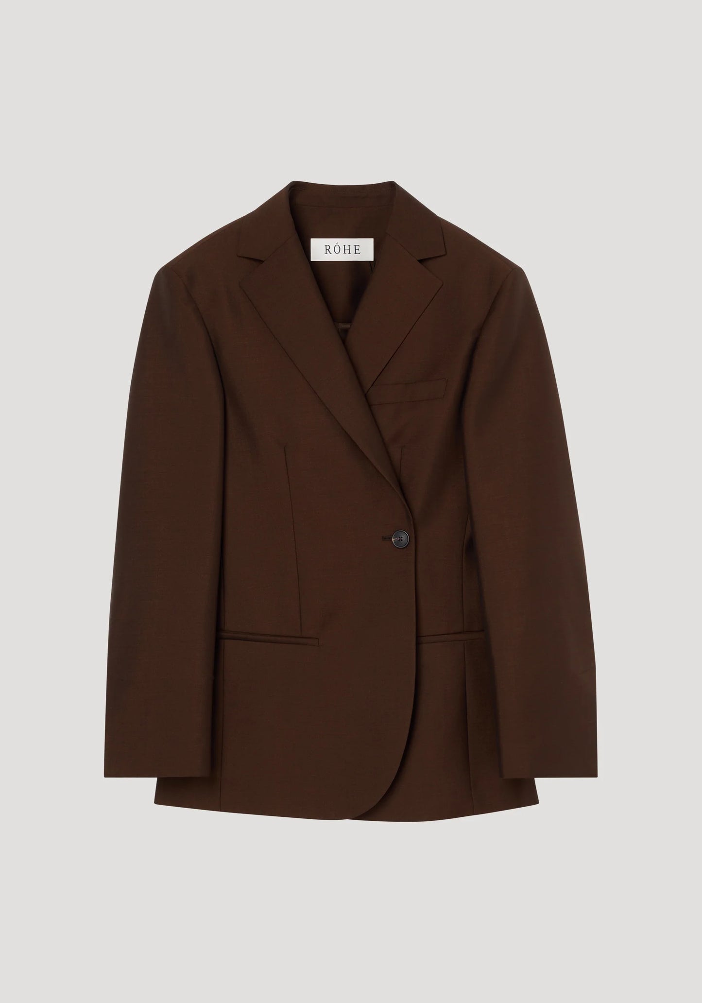 Dual Tone Piqué Overlap Suit Jacket