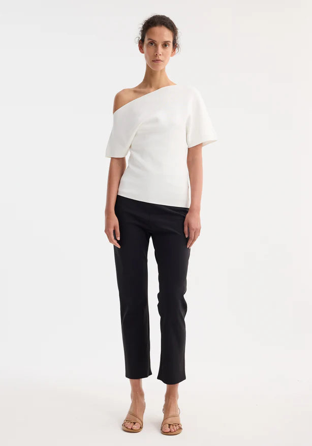 Asymmetrical Punto Milano Knitted Top