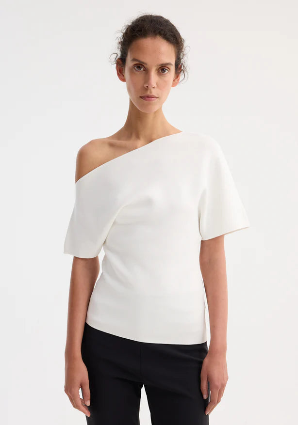 Asymmetrical Punto Milano Knitted Top