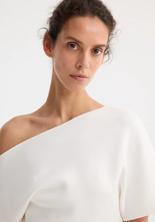 Asymmetrical Punto Milano Knitted Top
