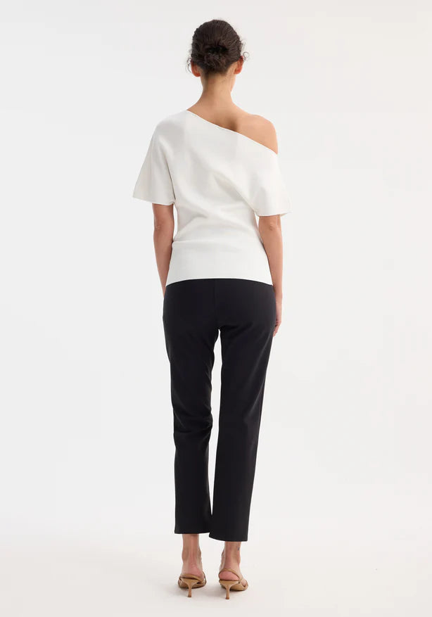 Asymmetrical Punto Milano Knitted Top