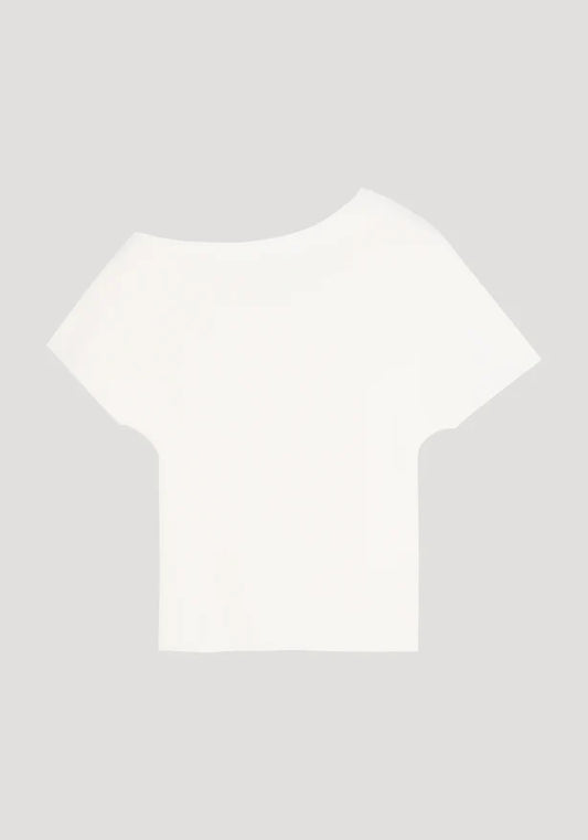 Asymmetrical Punto Milano Knitted Top