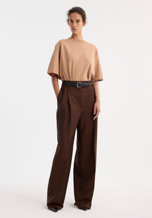 Mid-Waist Tailored Trousers