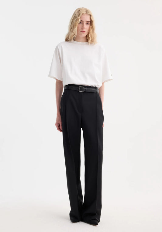 Mid-Waisted Tailored Trousers