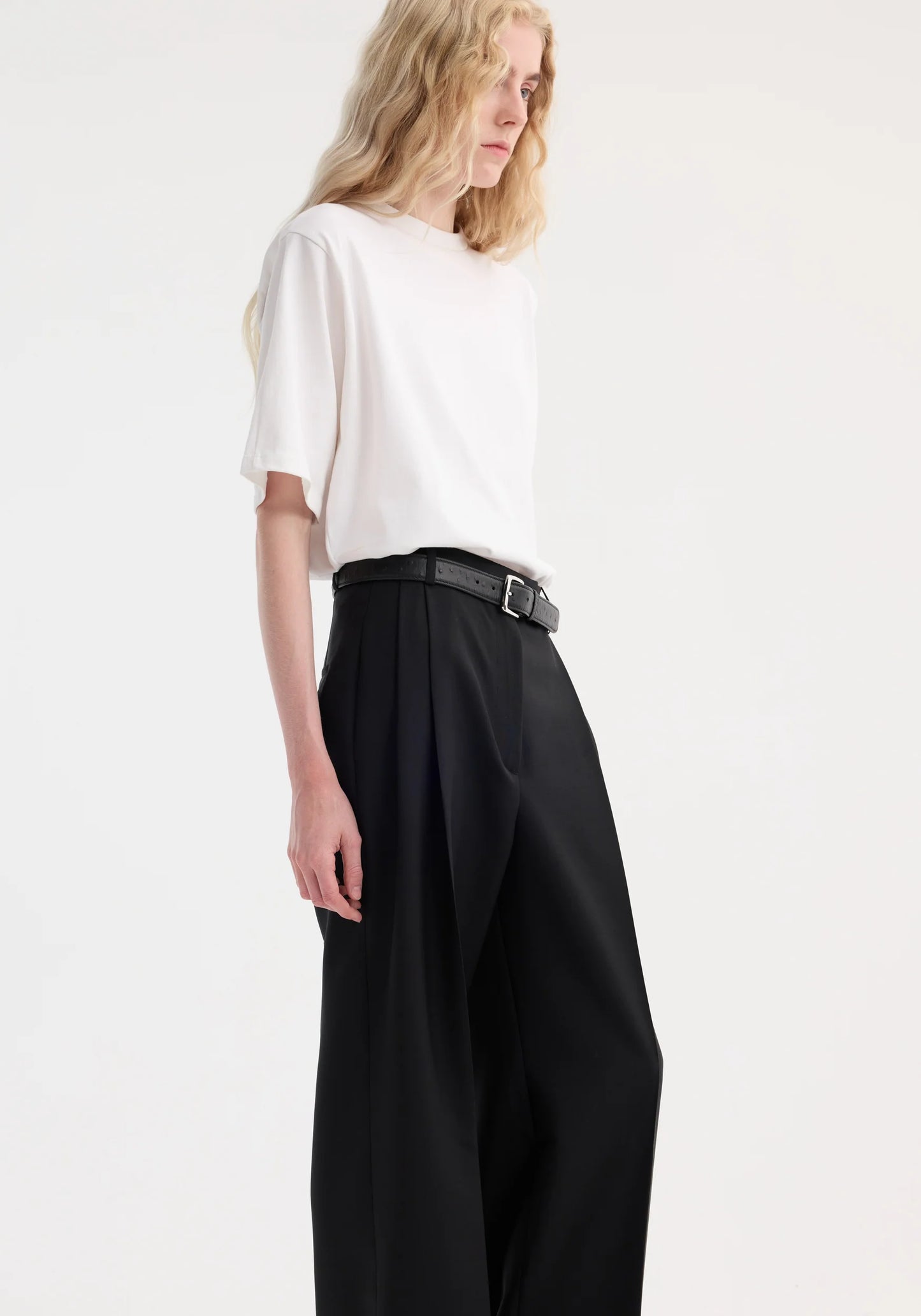 Mid-Waisted Tailored Trousers