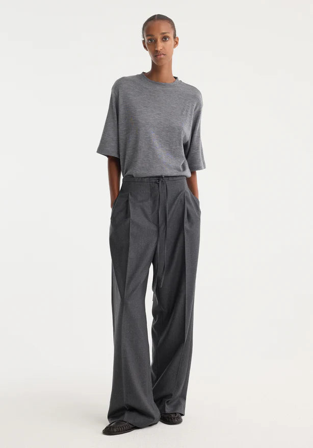 Relaxed soft wool trousers