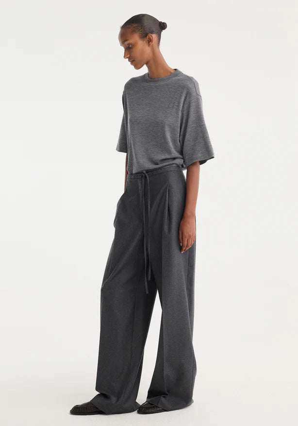 Relaxed soft wool trousers