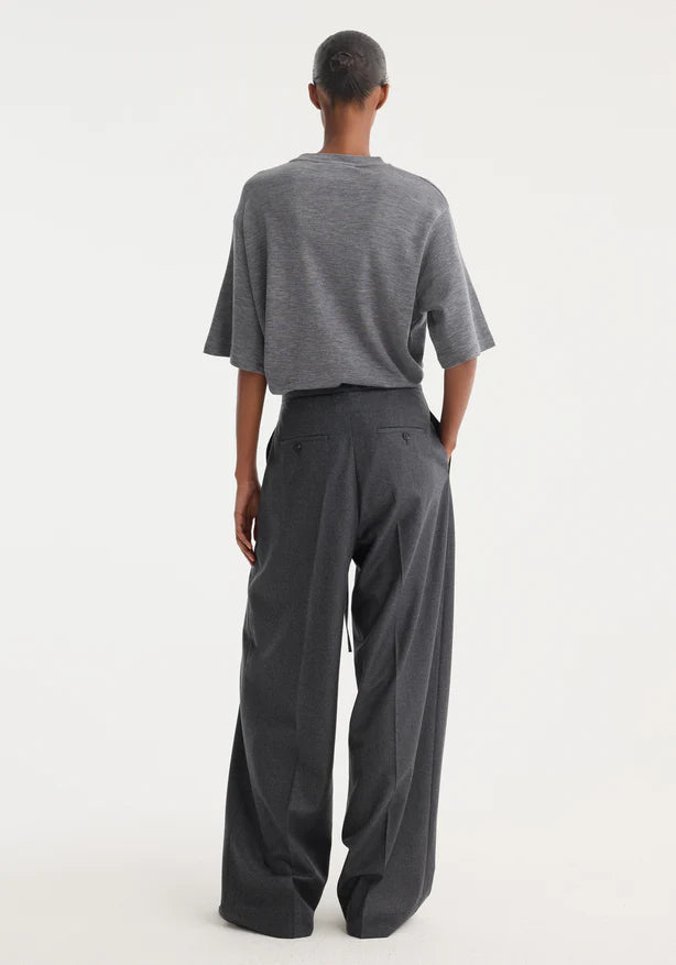 Relaxed soft wool trousers