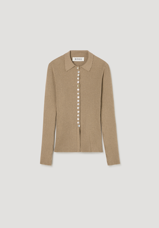 Elongated Rib Cardigan