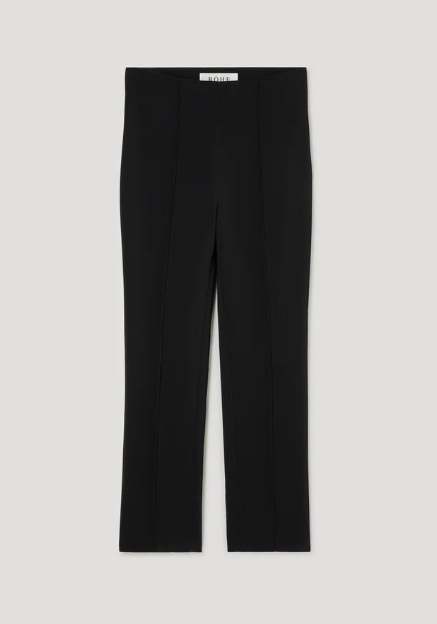 Black pants on a light gray background