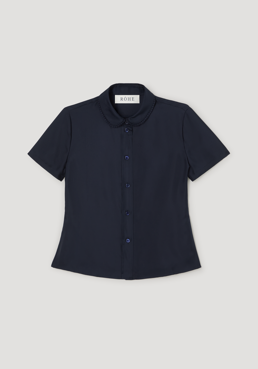 Embroidered Silk Fitted Shirt