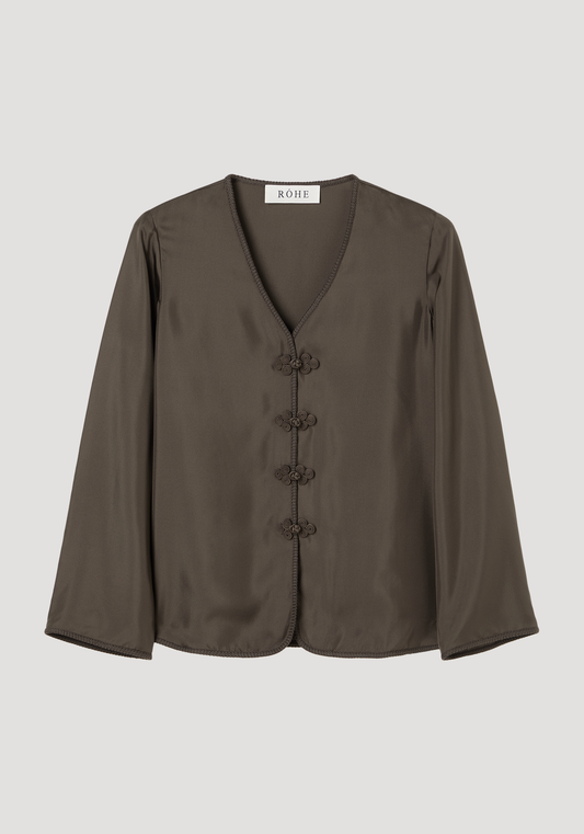 Pankou closure silk top
