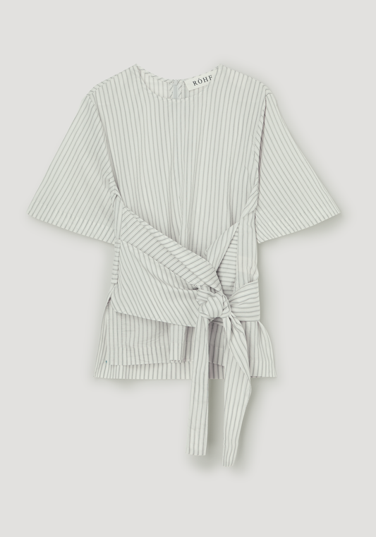 Silk-blend Wrap Top