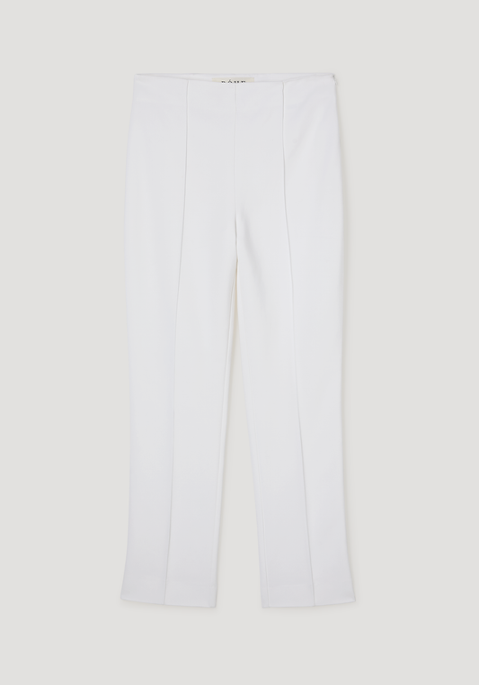 White pants on a light beige background