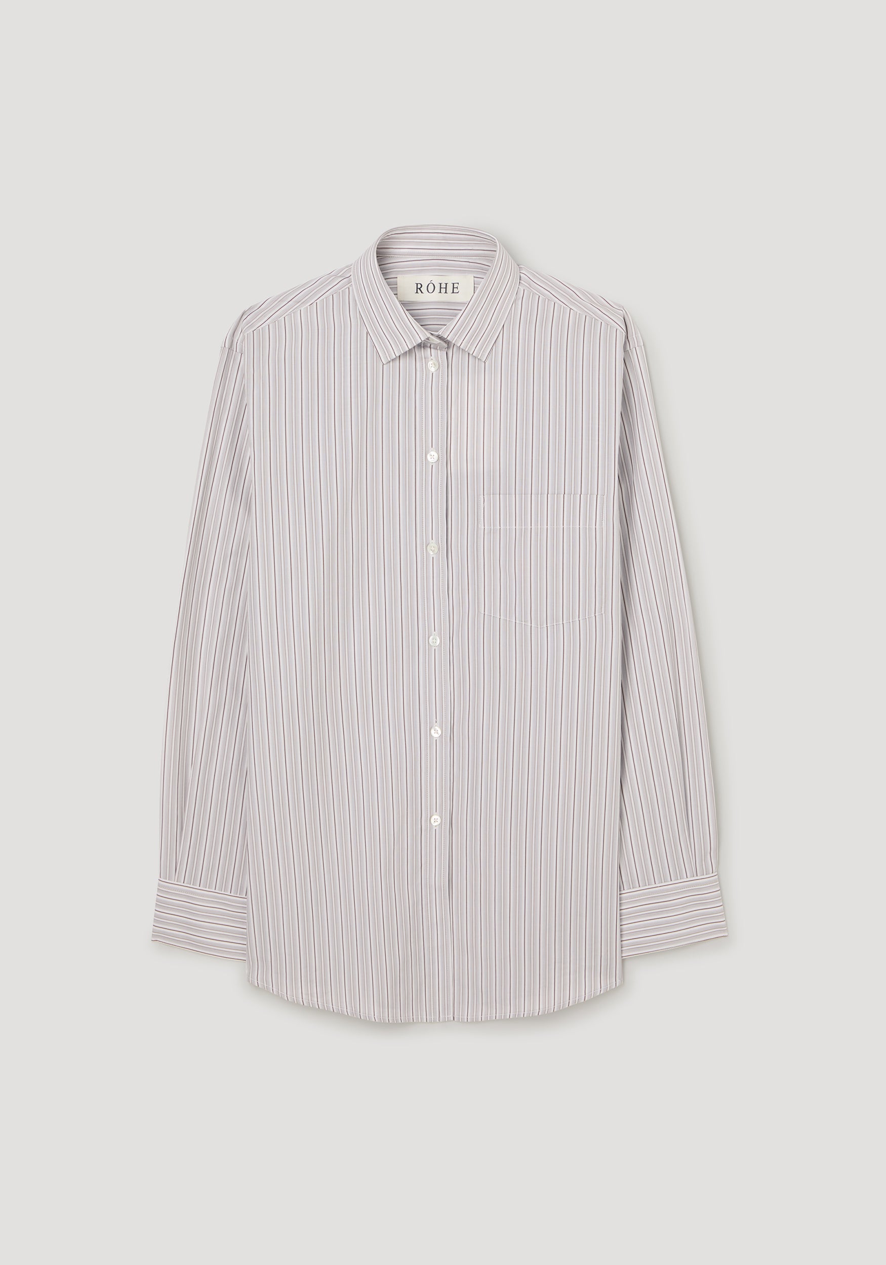 Striped shirt on a light gray background